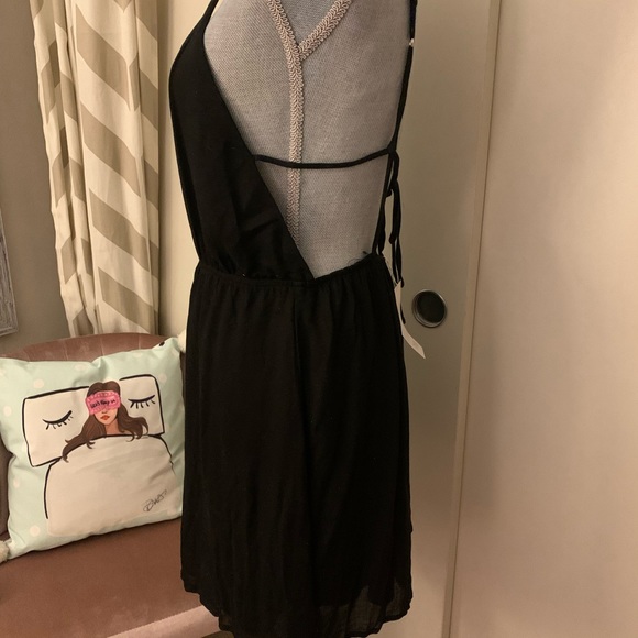 NWT Deep V open back Little Black Dress LBD - Picture 3 of 3